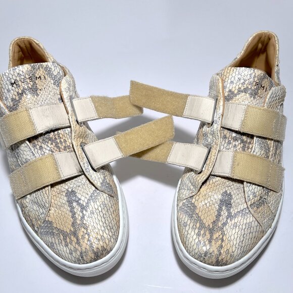 M. Gemi The Giovanna Python Leather Velcro Sneakers - Picture 5 of 15